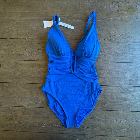 Bleu by Rod Beattie Women's NWT Size 4 Cobalt Aegean Blue One Piece Swimsuit $98 - Picture 2 of 7
